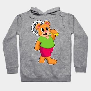 Bear at Tennis with Tennis racket Hoodie